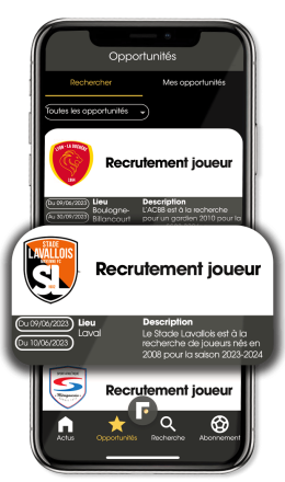 Recrutement de joueur - Footsider